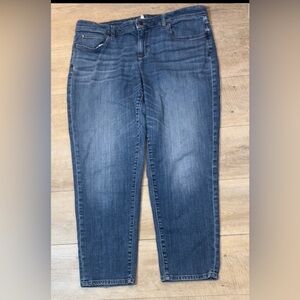 Eileen Fisher Organic Cotton Stretch Ankle Crop Jeans Size 16